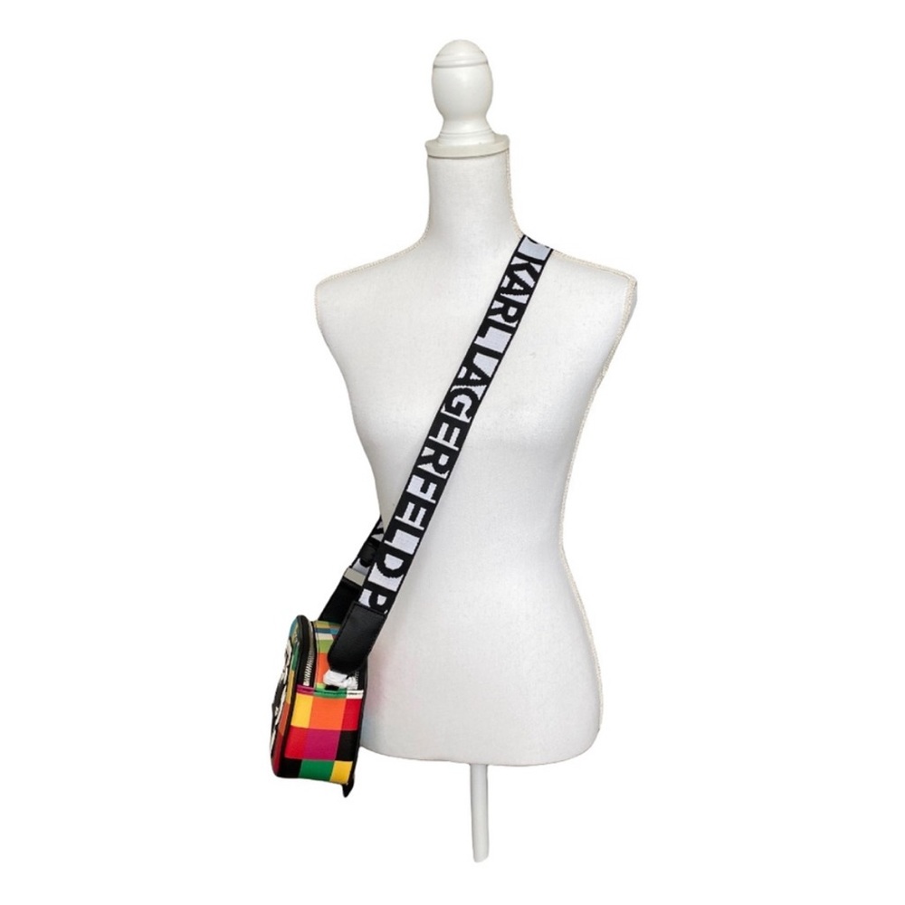 🆕KARL LAGERFELD Paris Maybelle colorblock check crossbody camera shoulder bag - Picture 5 of 12